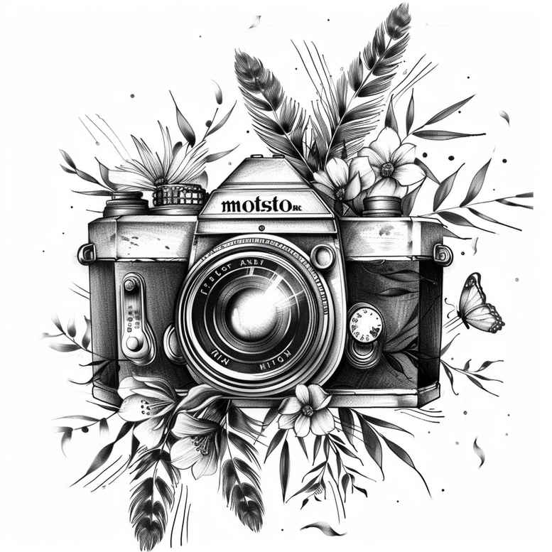 photography tattoo design ideas no fill light for back shoulder