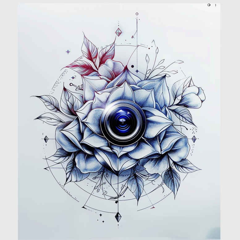 photography tattoo design ideas ultra-thin moment meaning courage