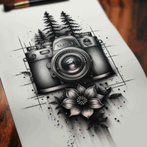 photography tattoo design ideas thin line photography for chest