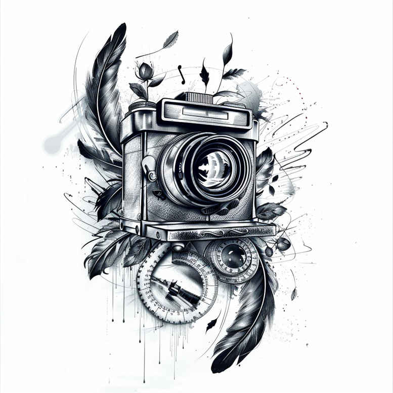 photography tattoo design ideas simple form photography for lower leg