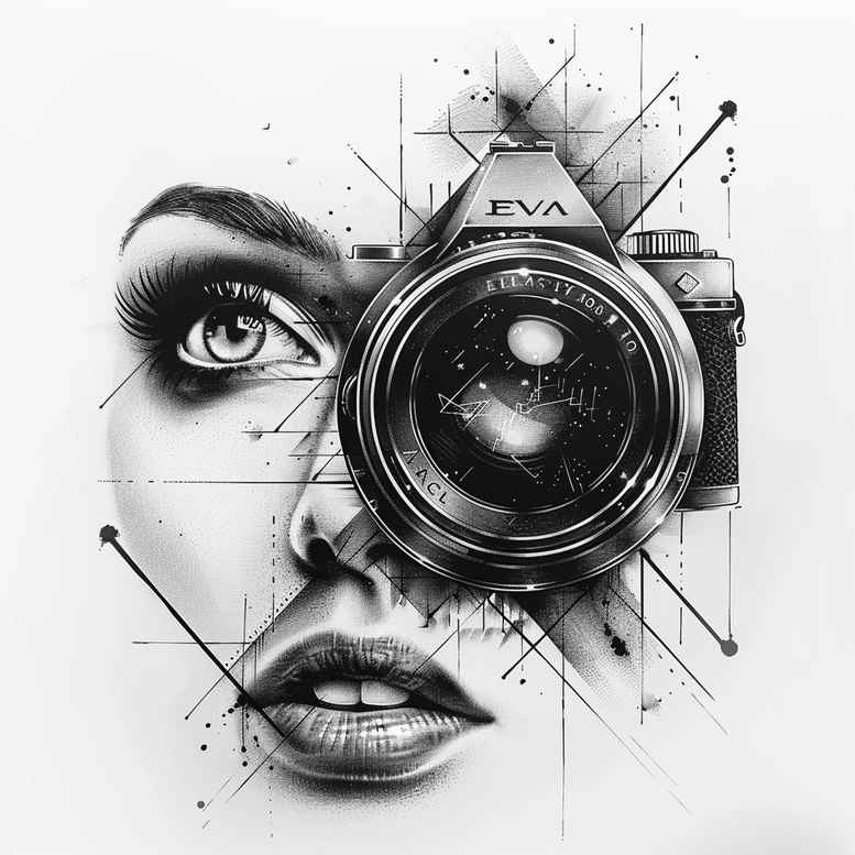 photography tattoo design ideas delicate realism for temple