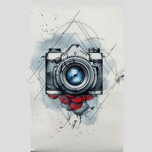 photography tattoo design ideas no fill reflection for outer arm