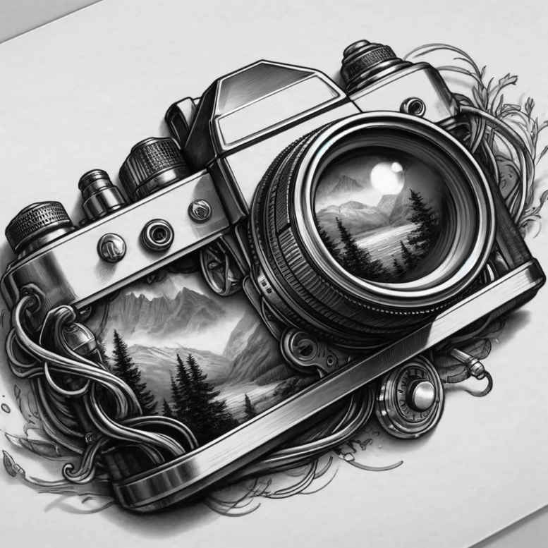 photography tattoo design ideas no background shadows for knee