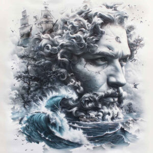 earthquake-god-tattoo – tattoo design ideas free ai generated – bizarre – for-hand – Gallery: poseidon-inkby-ai
