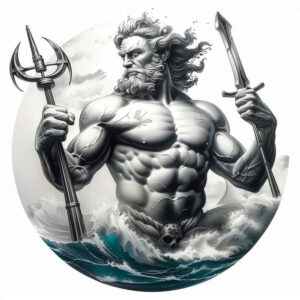 fisherman-god-tattoo – tattoo design ideas free ai generated – odd – for-lower-arm – Gallery: poseidon-inkby-ai