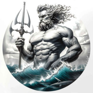 greek-mythology-tattoo – tattoo design ideas free ai generated – grotesque – for-lower-arm – Gallery: poseidon-inkby-ai