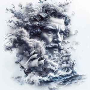 nature-power-god-tattoo – tattoo design ideas free ai generated – twisted – for-upper-chest – Gallery: poseidon-inkby-ai