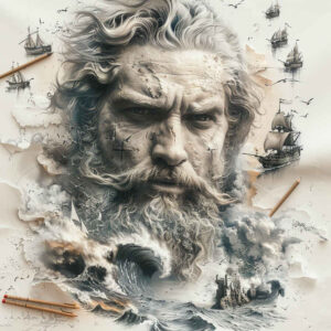 poseidon-art-tattoo – tattoo design ideas free ai generated – rotting – for-scapula – Gallery: poseidon-inkby-ai