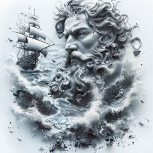 poseidon-sea-tattoo – tattoo design ideas free ai generated – ominous – for-collarbone – Gallery: poseidon-inkby-ai
