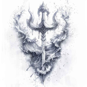 power-god-tattoo – tattoo design ideas free ai generated – broken – for-arm – Gallery: poseidon-inkby-ai
