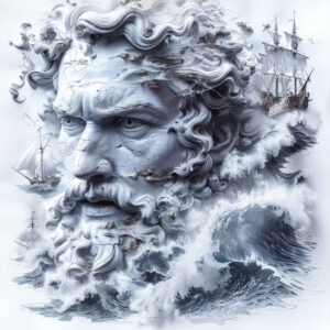 sea-water-god-tattoo – tattoo design ideas free ai generated – haunted – for-lower-back – Gallery: poseidon-inkby-ai