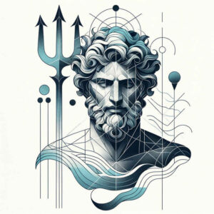storm-lightning-god-tattoo – tattoo design ideas free ai generated – despair – for-collarbone – Gallery: poseidon-inkby-ai
