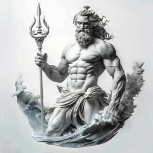 poseidon tattoo design ideas true-to-life deep sea might for foot