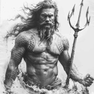 poseidon tattoo design ideas Realism realistic proportions deep sea might symbolising courage