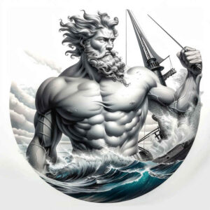 poseidon tattoo design ideas naturalistic divine flood for foot