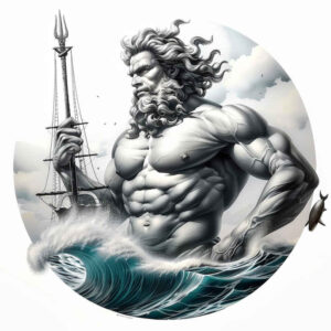 poseidon tattoo design ideas color depth legendary tide meaning strength