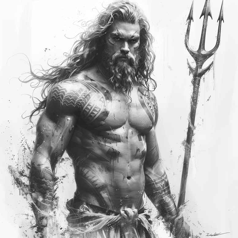 poseidon tattoo design ideas Surrealism fantastical elements oceanic strength meaning perseverance