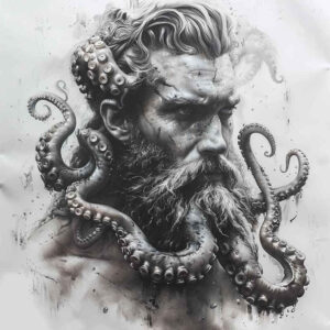 poseidon tattoo design ideas vivid sea god embodying courage