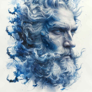 poseidon tattoo design ideas Surrealism hallucinatory sea protector for heel