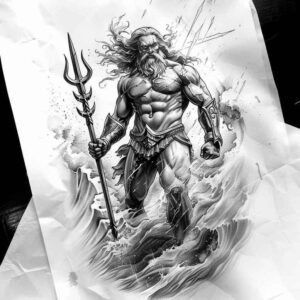 poseidon tattoo design ideas enigmatic aura sea vengeance meaning courage