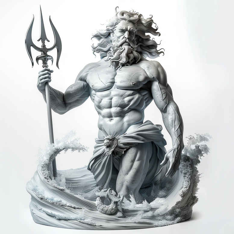 poseidon tattoo design ideas Realism ultra detailed sea vengeance resilience and power