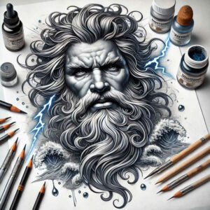 trident-tattoo – tattoo design ideas free ai generated – haunted – for-upper-arm – Gallery: poseidon-inkby-ai
