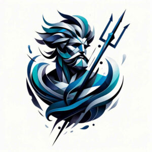 water-element-god-tattoo – tattoo design ideas free ai generated – abyss – for-collarbone – Gallery: poseidon-inkby-ai