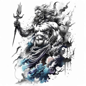 water-protector-tattoo – tattoo design ideas free ai generated – lurking – for-back – Gallery: poseidon-inkby-ai