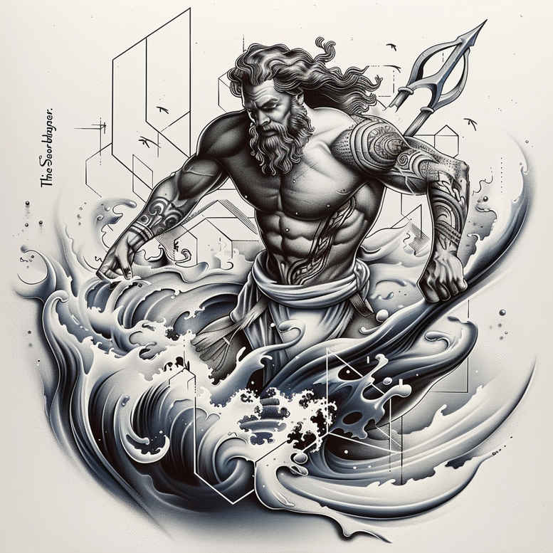 wave-motif-tattoo – tattoo design ideas free ai generated – unsettling – for-triceps – Gallery: poseidon-inkby-ai