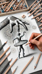 abstract-puppets-realism-high-contrast-for-neck – tattoo design ideas free ai generated – Gallery: puppets-inkby-ai