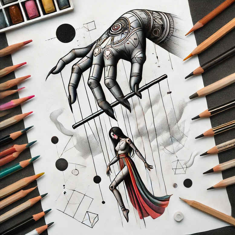 theatrical-dolls-realism-depth-of-field-for-side-torso – tattoo design ideas free ai generated – Gallery: puppets-inkby-ai