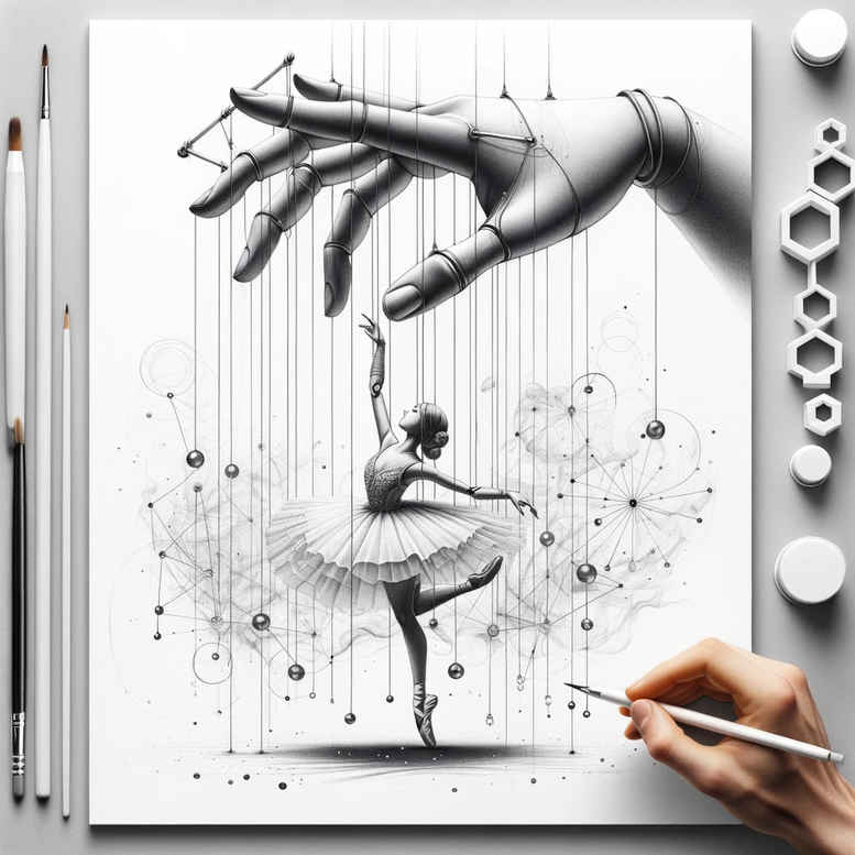 puppets-in-motion-neotraditional-smooth-gradients-for-shoulder-blade – tattoo design ideas free ai generated – Gallery: puppets-inkby-ai