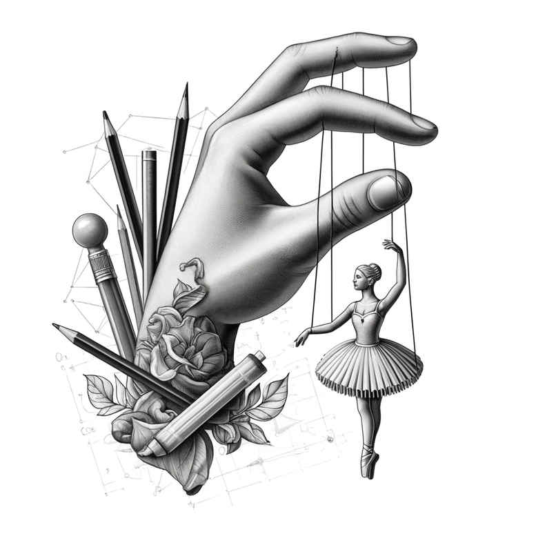theatrical-puppets-realism-skin-texture-for-lower-chest – tattoo design ideas free ai generated – Gallery: puppets-inkby-ai