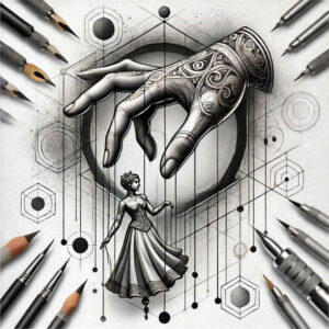 puppets-as-symbol-for-men-neotraditional-dynamic-color-for-forearm – tattoo design ideas free ai generated – Gallery: puppets-inkby-ai