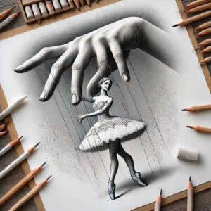 puppets-in-motion-surrealism-unconscious-imagery-for-knee – tattoo design ideas free ai generated – Gallery: puppets-inkby-ai