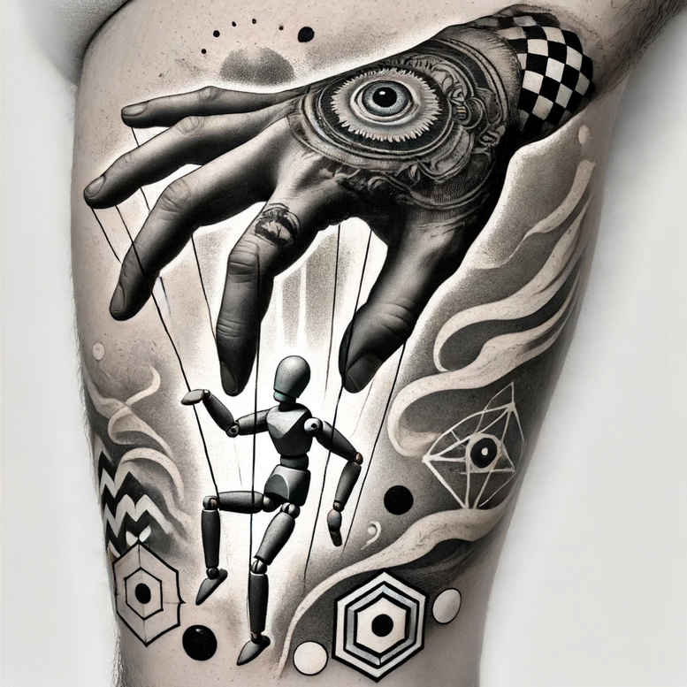 expressive-puppets-realism-color-precision-for-upper-arm – tattoo design ideas free ai generated – Gallery: puppets-inkby-ai