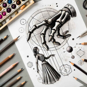 shaded-puppets-realism-realistic-for-ribs – tattoo design ideas free ai generated – Gallery: puppets-inkby-ai