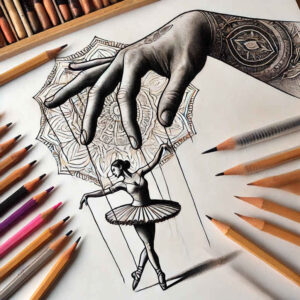 puppets-with-ornament-neotraditional-decorative-detail-for-side – tattoo design ideas free ai generated – Gallery: puppets-inkby-ai