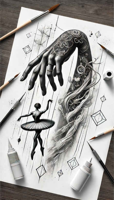 puppets tattoo design ideas metallic control for back shoulder