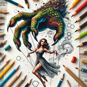 puppets tattoo design ideas saturated hues drama represents resilience