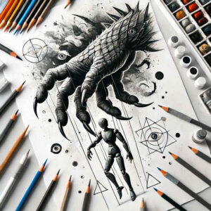 shaded-puppets-realism-perfect-proportions-for-lower-thigh – tattoo design ideas free ai generated – Gallery: puppets-inkby-ai