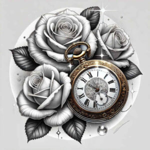 3d-rose-tattoo – tattoo design ideas free ai generated – concise – for-shin – Gallery: roses-inkby-ai