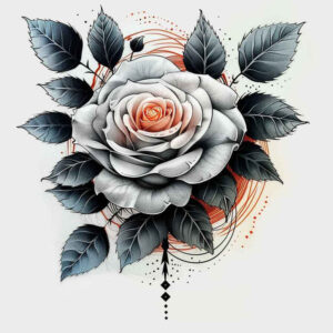 3d-rose-tattoo – tattoo design ideas free ai generated – subtle-shape – for-lower-leg – Gallery: roses-inkby-ai