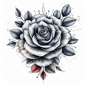 3d-rose-tattoo – tattoo design ideas free ai generated – symbolic – for-biceps – Gallery: roses-inkby-ai