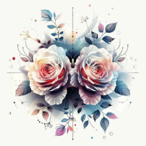 abstract-rose-tattoo – tattoo design ideas free ai generated – elegant – for-lower-back – Gallery: roses-inkby-ai