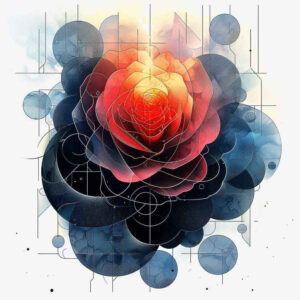 abstract-rose-tattoo – tattoo design ideas free ai generated – lightweight – for-thigh – Gallery: roses-inkby-ai