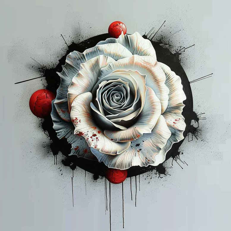 artistic-rose-tattoo – tattoo design ideas free ai generated – gentle – for-collarbone – Gallery: roses-inkby-ai