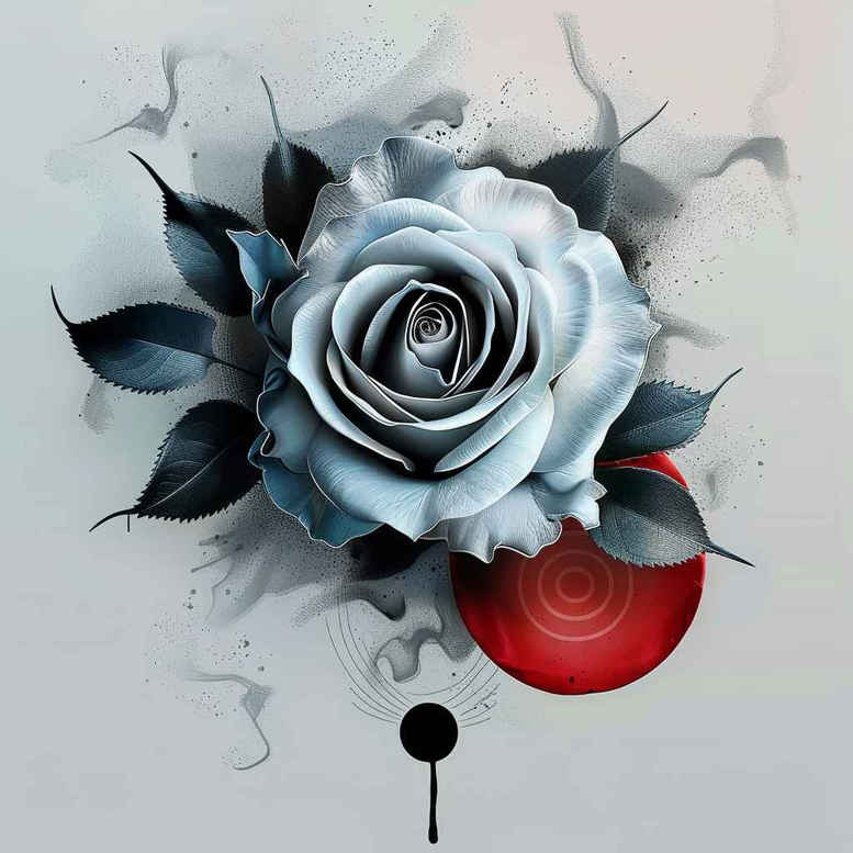 artistic-rose-tattoo – tattoo design ideas free ai generated – ultra-thin – for-collarbone – Gallery: roses-inkby-ai