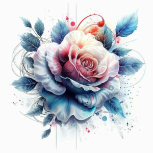 bold-contour-rose-tattoo – tattoo design ideas free ai generated – plain-tattoo – for-foot – Gallery: roses-inkby-ai