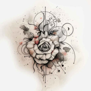 delicate-rose-tattoo – tattoo design ideas free ai generated – quiet – for-side-torso – Gallery: roses-inkby-ai